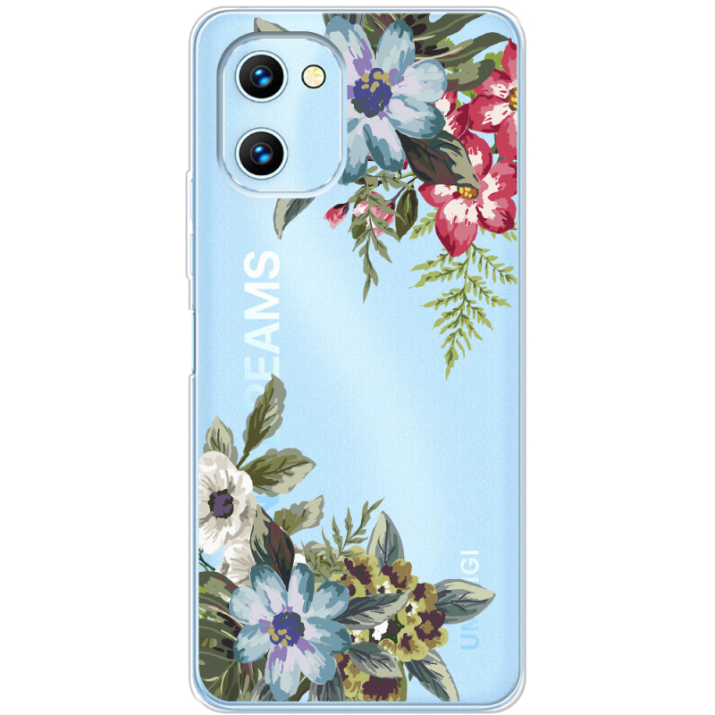 Прозрачный чехол BoxFace Umidigi C1 Floral