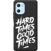 Черный чехол BoxFace Umidigi C1 Hard Times Good Times