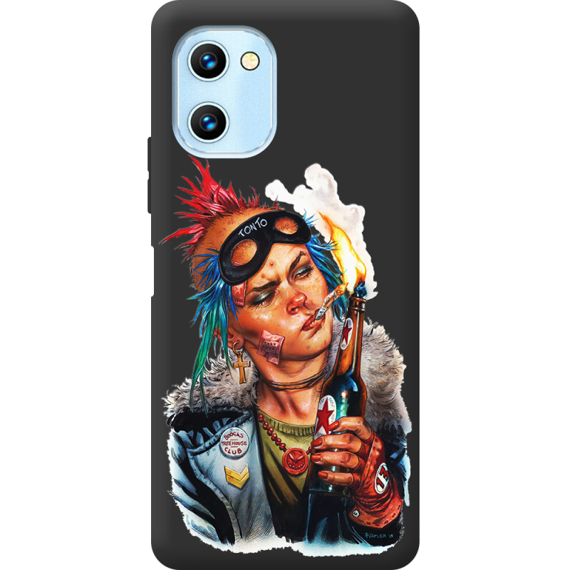 Черный чехол BoxFace Umidigi C1 Tanker Girl