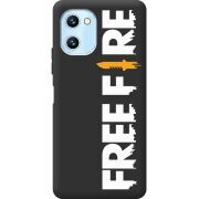 Черный чехол BoxFace Umidigi C1 Free Fire White Logo