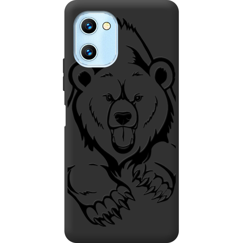 Черный чехол BoxFace Umidigi C1 Grizzly Bear