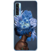 Чехол BoxFace TCL 20L Exquisite Blue Flowers