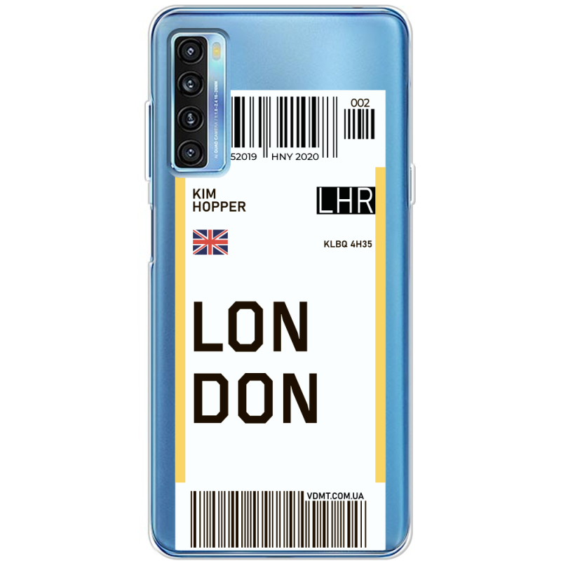 Прозрачный чехол BoxFace TCL 20L Ticket London