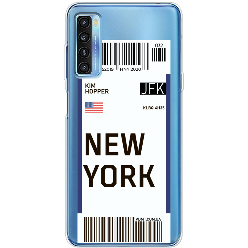 Прозрачный чехол BoxFace TCL 20L Ticket New York