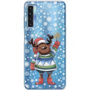 Прозрачный чехол BoxFace TCL 20L Christmas Deer with Snow