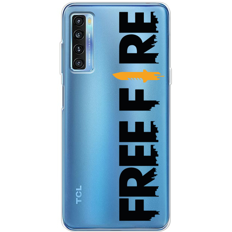 Прозрачный чехол BoxFace TCL 20L Free Fire Black Logo