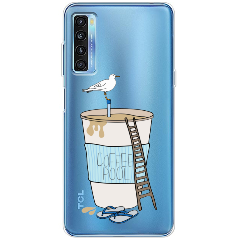 Прозрачный чехол BoxFace TCL 20L Segull in Cofee Pool