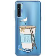 Прозрачный чехол BoxFace TCL 20L Segull in Cofee Pool