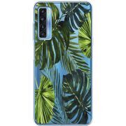 Прозрачный чехол BoxFace TCL 20L Palm Tree