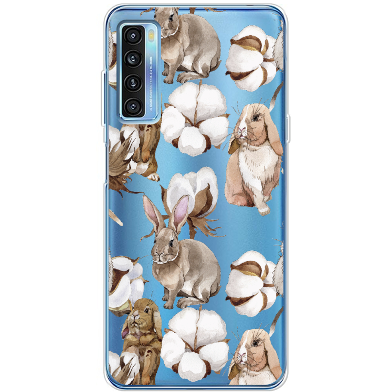 Прозрачный чехол BoxFace TCL 20L Cotton and Rabbits