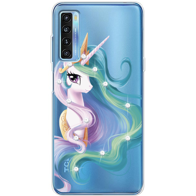 Чехол со стразами TCL 20L Unicorn Queen