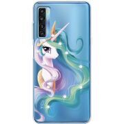 Чехол со стразами TCL 20L Unicorn Queen