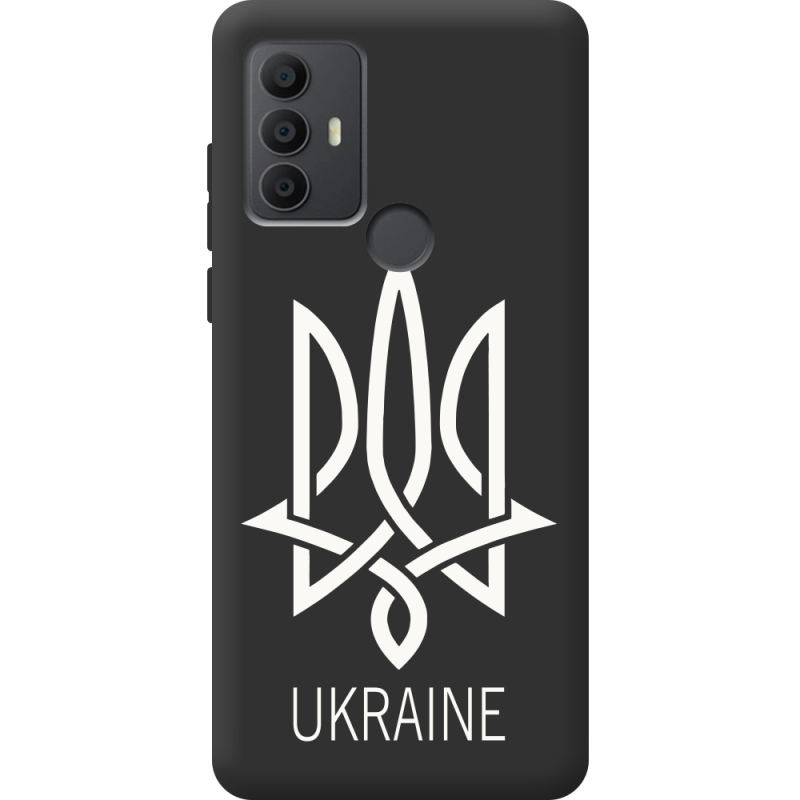 Черный чехол BoxFace TCL 30 SE Тризуб монограмма ukraine