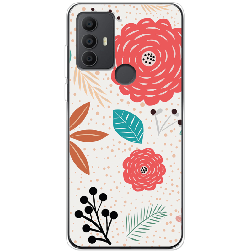 Чехол BoxFace TCL 30E Line Flowers