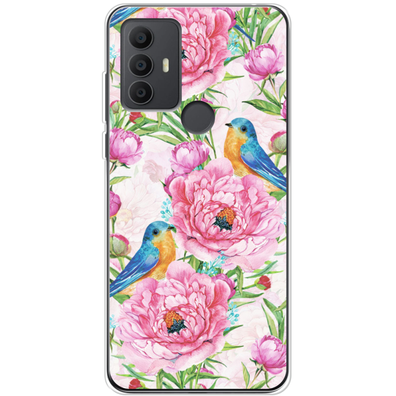 Чехол BoxFace TCL 30E Birds and Flowers