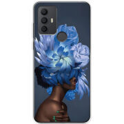 Чехол BoxFace TCL 30E Exquisite Blue Flowers