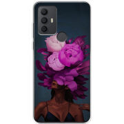 Чехол BoxFace TCL 30E Exquisite Purple Flowers