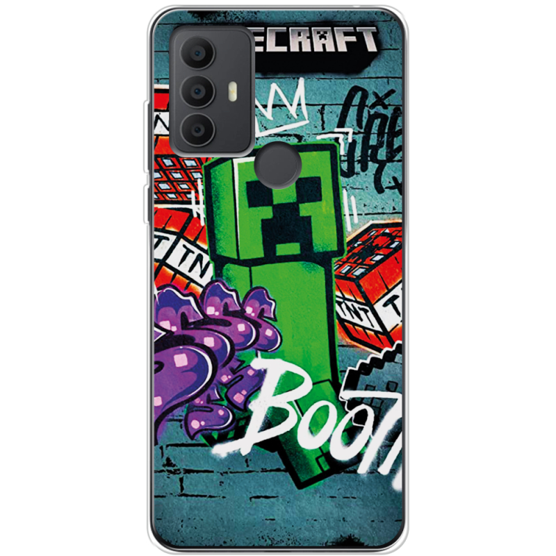 Чехол BoxFace TCL 30E Minecraft Graffiti