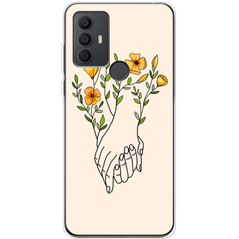 Чехол BoxFace TCL 30E Flower Hands