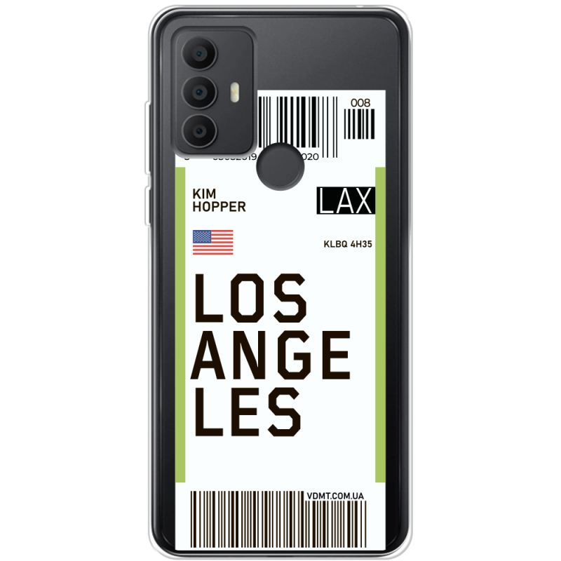 Прозрачный чехол BoxFace TCL 30E Ticket Los Angeles