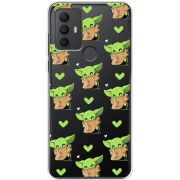 Прозрачный чехол BoxFace TCL 30E Pattern Baby Yoda