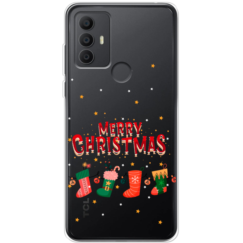 Прозрачный чехол BoxFace TCL 30E Merry Christmas