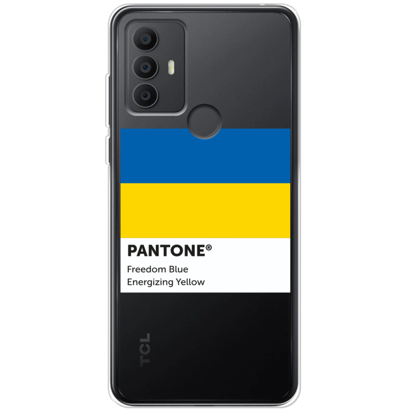 Прозрачный чехол BoxFace TCL 30E Pantone вільний синій