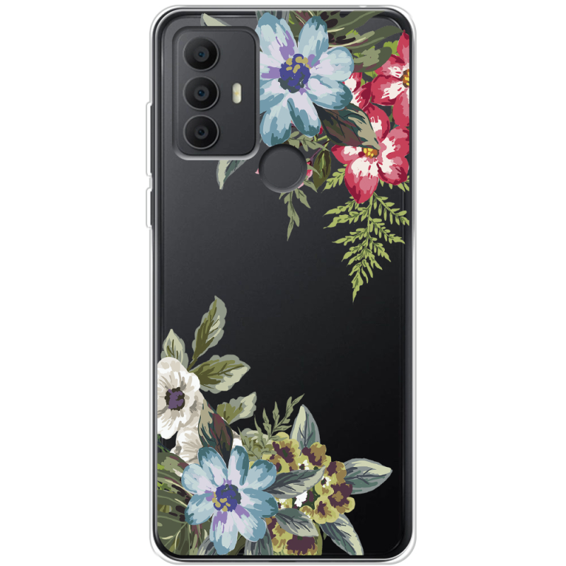 Прозрачный чехол BoxFace TCL 30E Floral