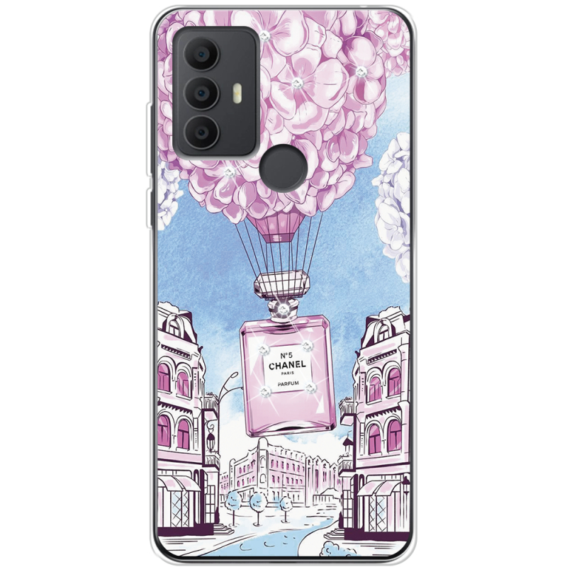 Чехол со стразами TCL 30E Perfume bottle