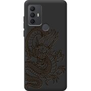 Черный чехол BoxFace TCL 30E Chinese Dragon