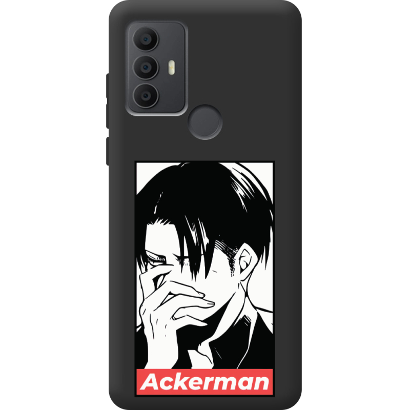 Черный чехол BoxFace TCL 30E Attack On Titan - Ackerman