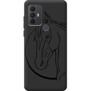 Черный чехол BoxFace TCL 30E Horse