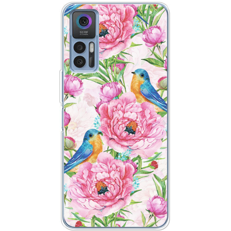 Чехол BoxFace TCL 30 Plus Birds and Flowers