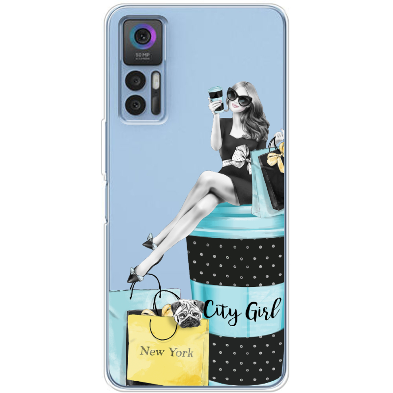 Прозрачный чехол BoxFace TCL 30 Plus City Girl