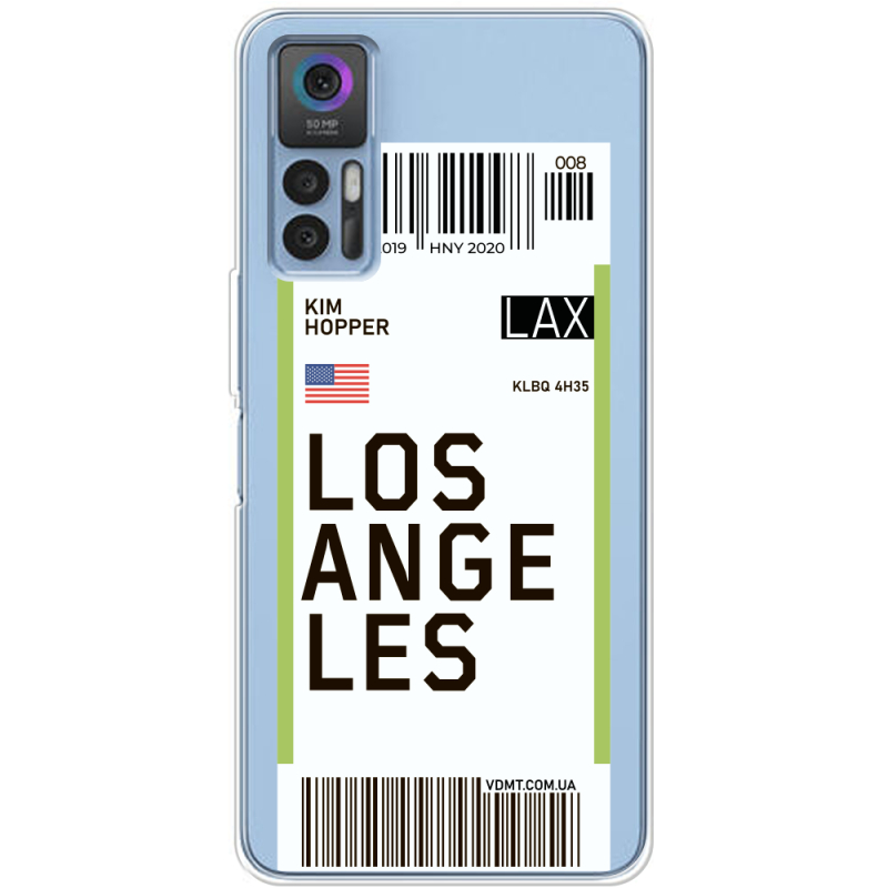 Прозрачный чехол BoxFace TCL 30 Plus Ticket Los Angeles