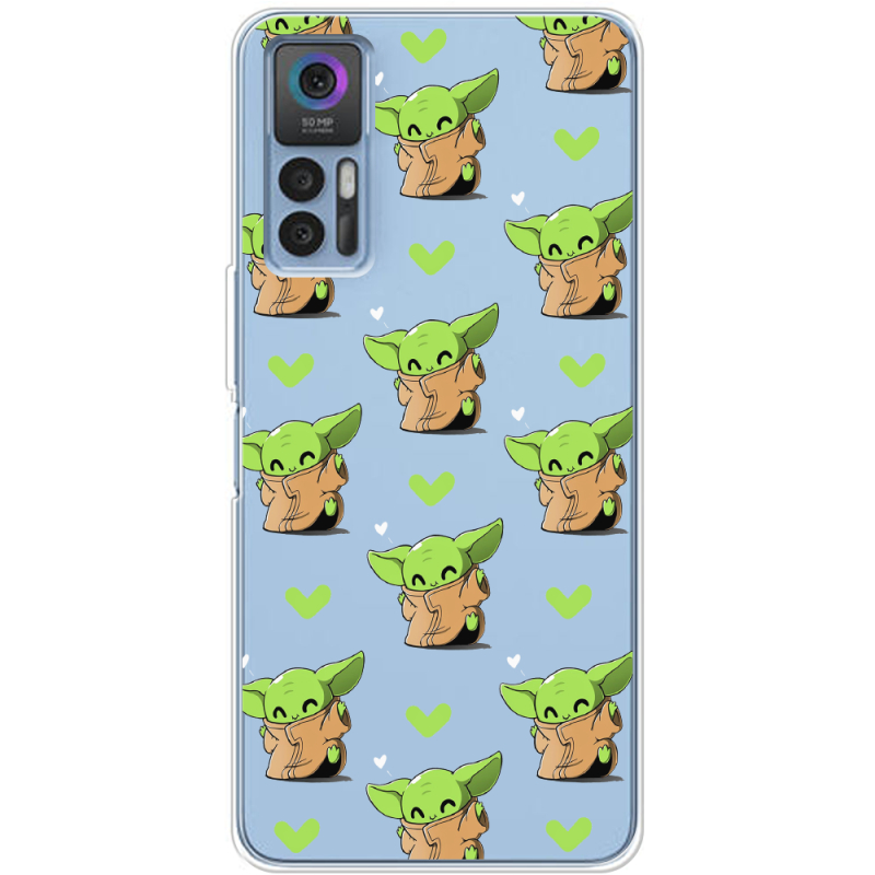 Прозрачный чехол BoxFace TCL 30 Plus Pattern Baby Yoda