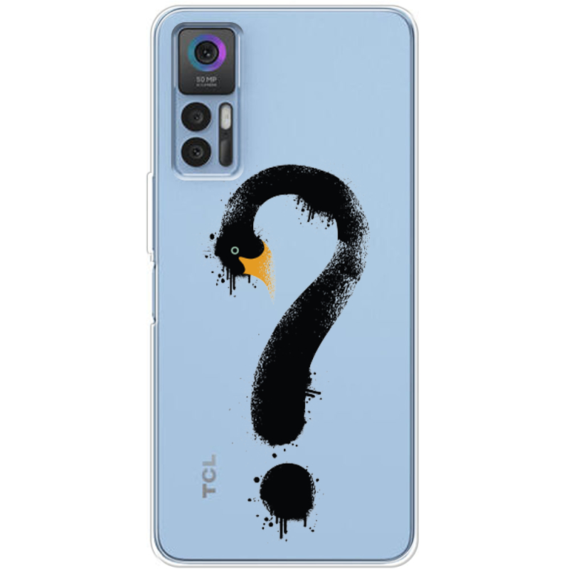 Прозрачный чехол BoxFace TCL 30 Plus Swan question