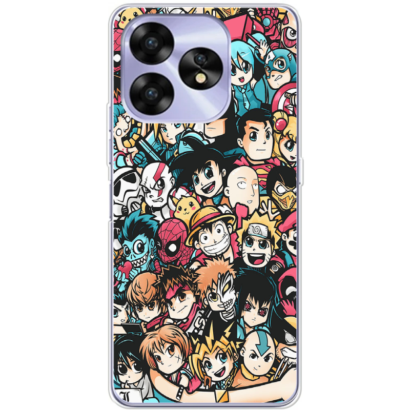 Чехол BoxFace Umidigi A15 Anime Stickers