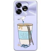 Прозрачный чехол BoxFace Umidigi A15 Segull in Cofee Pool