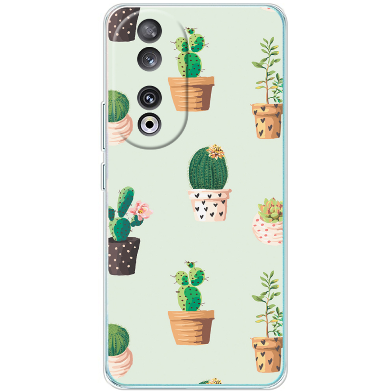 Чехол BoxFace Huawei Honor 90 L-green Cacti