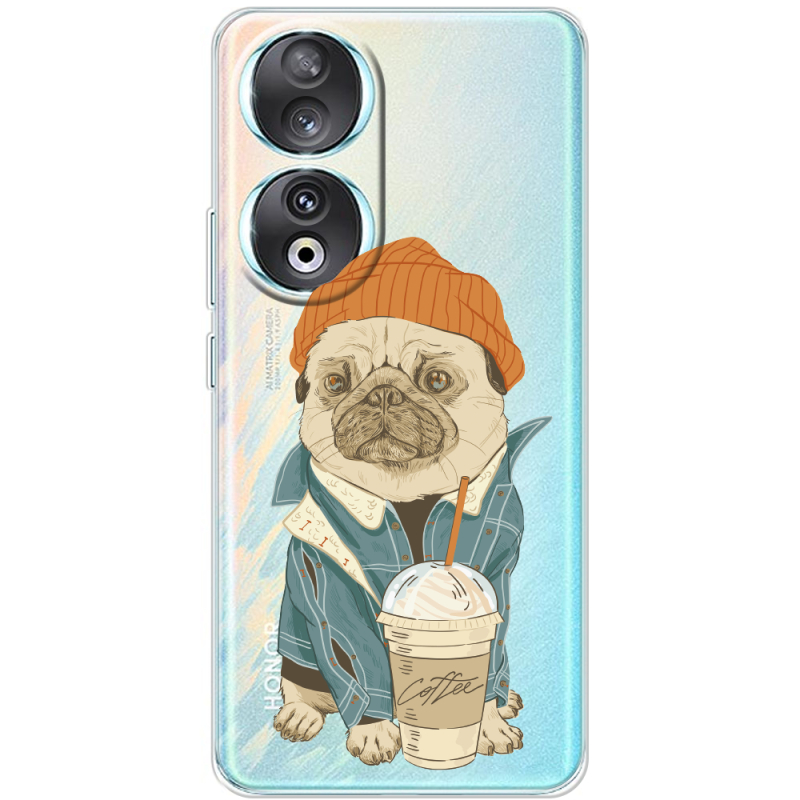 Прозрачный чехол BoxFace Huawei Honor 90 Dog Coffeeman