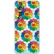 Прозрачный чехол BoxFace Huawei Honor 90 Hippie Flowers