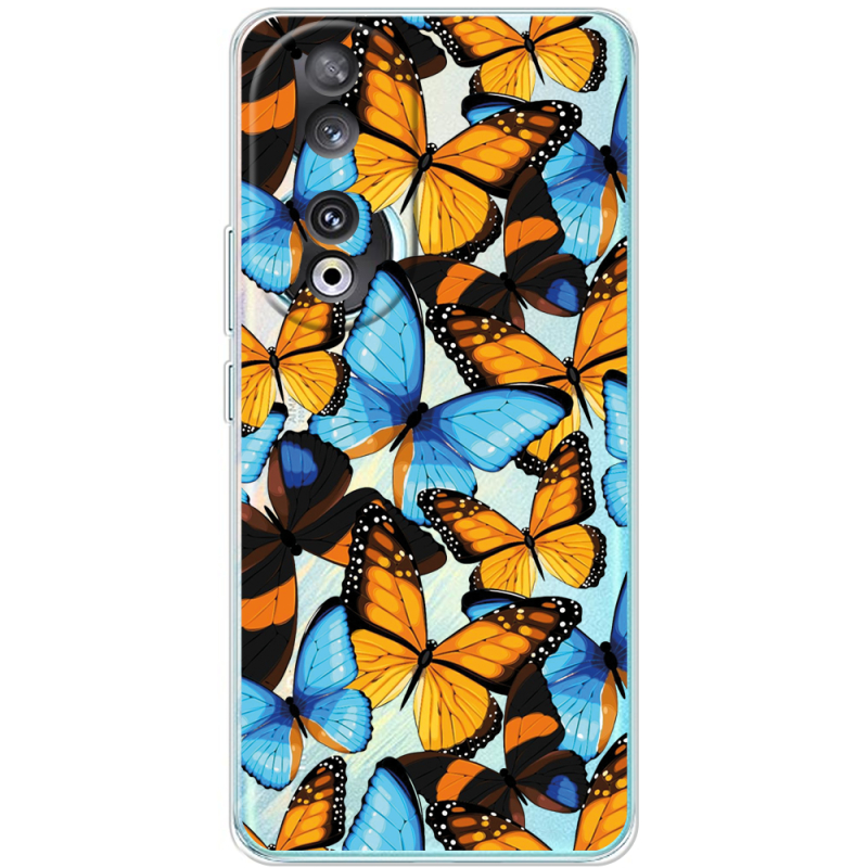 Прозрачный чехол BoxFace Huawei Honor 90 Butterfly Morpho