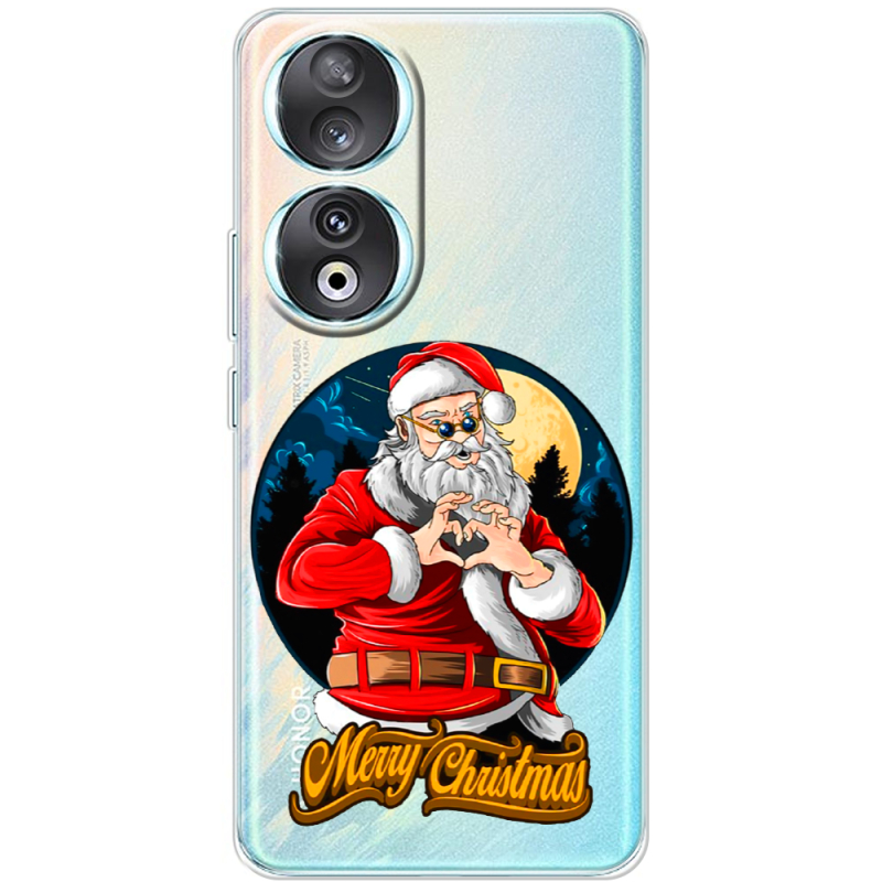 Прозрачный чехол BoxFace Huawei Honor 90 Cool Santa