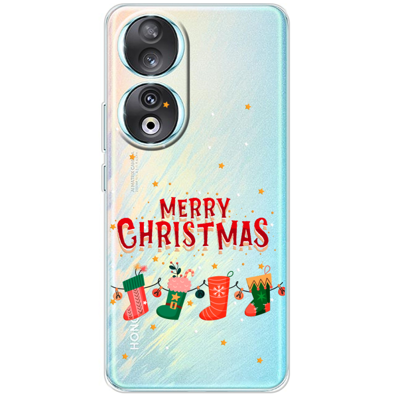 Прозрачный чехол BoxFace Huawei Honor 90 Merry Christmas