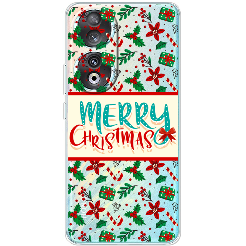 Прозрачный чехол BoxFace Huawei Honor 90 Vintage Christmas Pattern