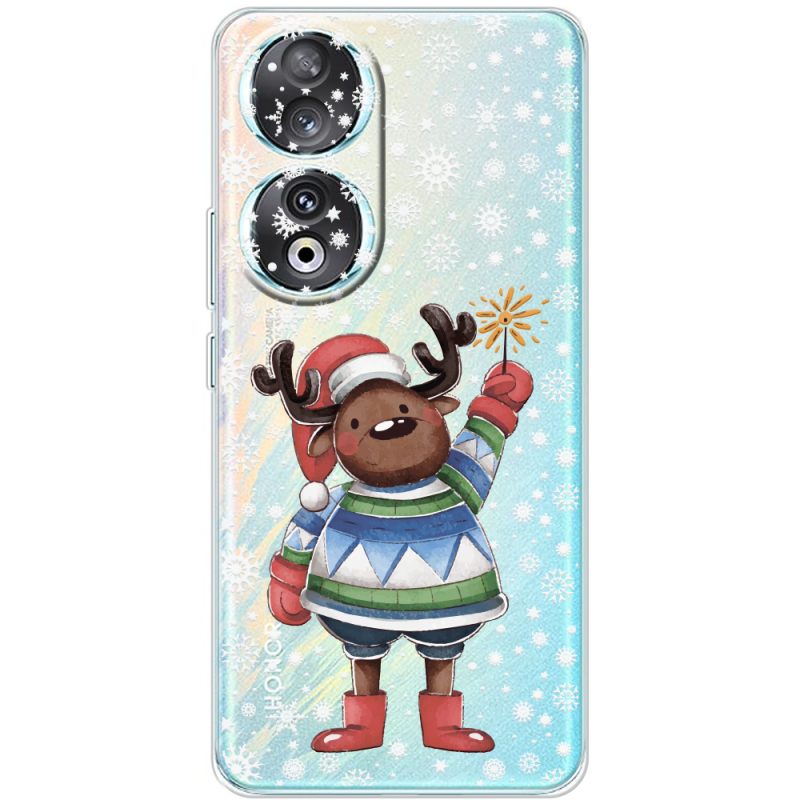 Прозрачный чехол BoxFace Huawei Honor 90 Christmas Deer with Snow