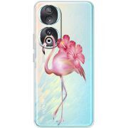 Прозрачный чехол BoxFace Huawei Honor 90 Floral Flamingo