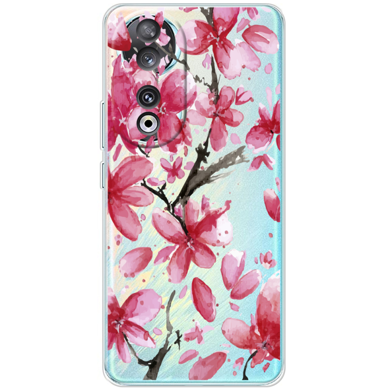 Прозрачный чехол BoxFace Huawei Honor 90 Pink Magnolia