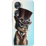 Прозрачный чехол BoxFace Huawei Honor 90 Steampunk Cat